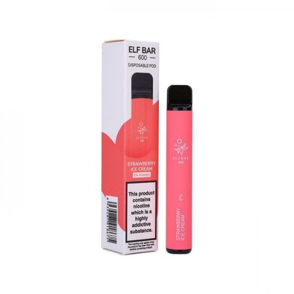 ELF BAR STRAWBERRY ICE CREAM DISPOSABLE POD DEVICE