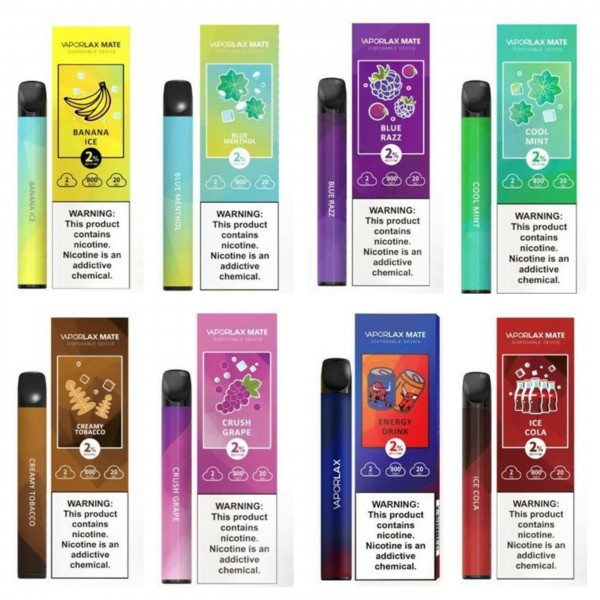 VAPORLAX MATE Disposable Vape Pod 20MG 800 Puffs