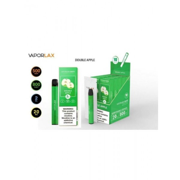 VAPORLAX MATE Disposable Vape Pod 20MG 800 Puffs