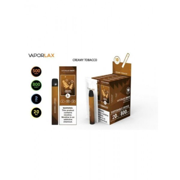 VAPORLAX MATE Disposable Vape Pod 20MG 800 Puffs